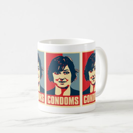 Mok Sandra Fluke "Condoms" (Voorkant rechts)