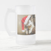 Mok Santa Kat Painterly Frosted Glass Beer (Links)
