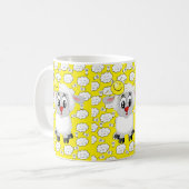 Mok Schapenwolken Gele zon (Voorkant links)