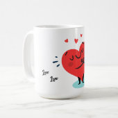 Mok Schattige Hart Liefde Valentijnsdag (Voorkant links)
