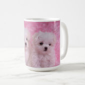 Mok schattige Maltese Puppies (Voorkant rechts)