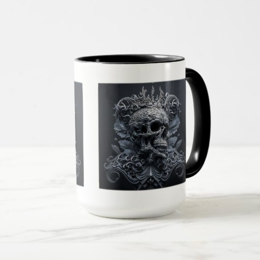 Mok schedel, 15 oz (Voorkant rechts)