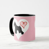 Mok Schnauzer Heart en Paws Coffee (Voorkant links)