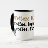 Mok - Schrijvers 's ochtends: Koffie, laptop, meer (Voorkant links)