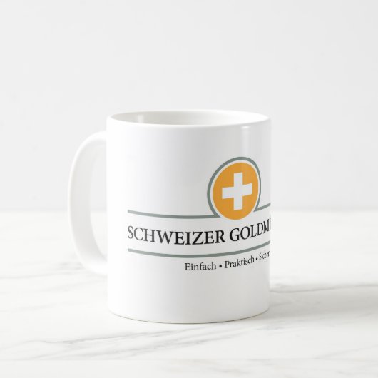 Mok Schweizer Goldmünzen (Voorkant links)