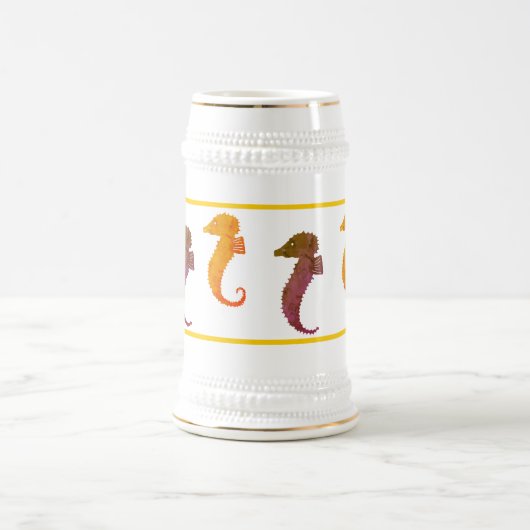 Mok - Seapaarden in bruin en Oranje (Center)