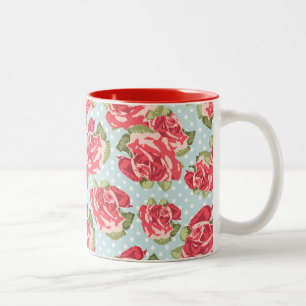 Mok Shabby Chic Rozen Floral Vintage
