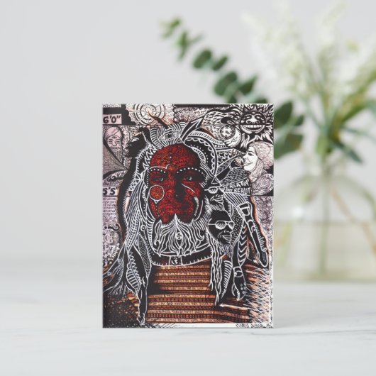 Mok shot briefkaart (Staand voorkant)