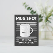 Mok Shot Caffeine Hilarious Coffee Drinker Thief Briefkaart (Staand voorkant)