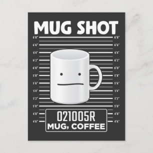 Mok Shot Caffeine Hilarious Coffee Drinker Thief Briefkaart