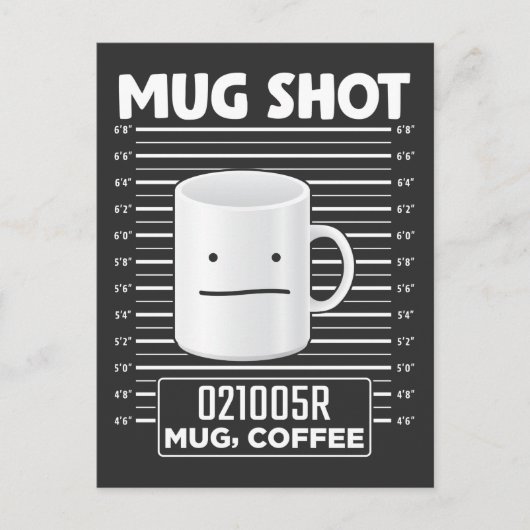 Mok Shot Caffeine Hilarious Coffee Drinker Thief Briefkaart (Voorkant)