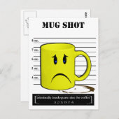 Mok Shot Coffee Mok Cup Cartoon Briefkaart (Voorkant / Achterkant)
