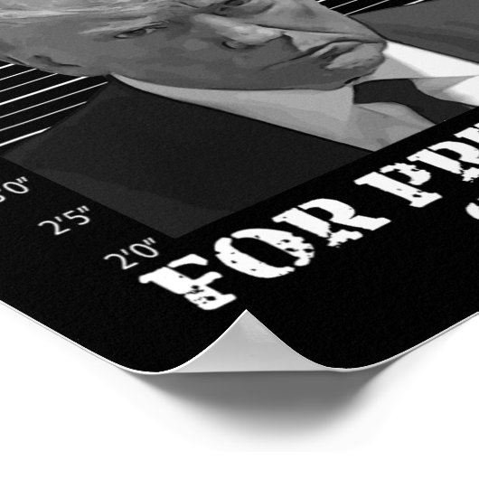 Mok Shot - Donald Trump Mok Shot gezocht voor pres Poster (Hoek)