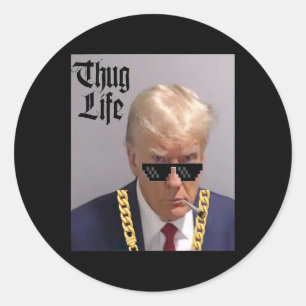 Mok Shot - Donald Trump Mok Shot - misdadiger Leve Ronde Sticker