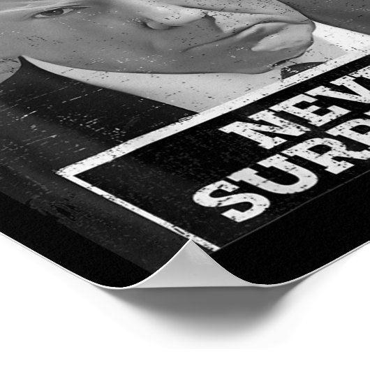 Mok Shot - Donald Trump Mok Shot - Never Surrender Poster (Hoek)