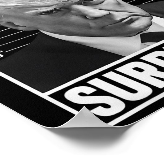 Mok Shot - Donald Trump Mok Shot - Never Surrender Poster (Hoek)