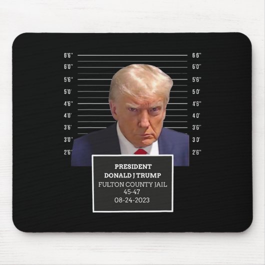 Mok Shot President Donald J Trump Mugshot 2023 Ple Muismat (Voorkant)