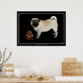 "MOK SHOT" Pug Poster (Keuken)