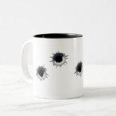 "Mok Shot" Tweekleurige Koffiemok (Voorkant links)