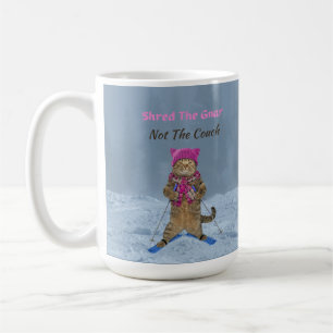 Mok, Shred de Gnar Ski Cat Koffiemok