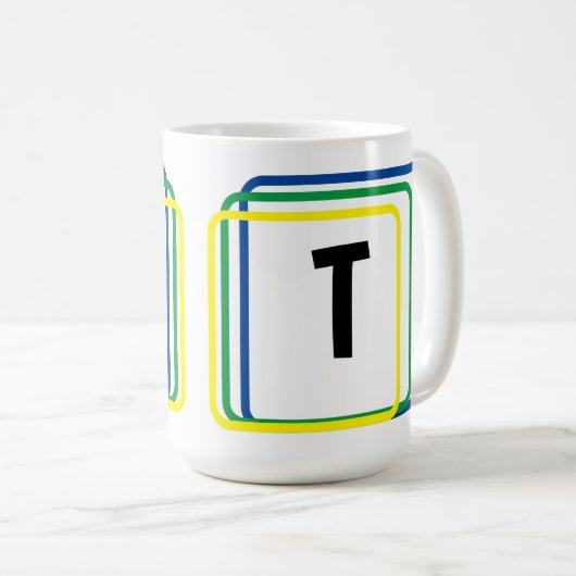 Mok - Simplistische geometrische vormen en Initiaa (Voorkant rechts)