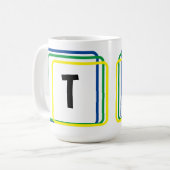 Mok - Simplistische geometrische vormen en Initiaa (Voorkant links)