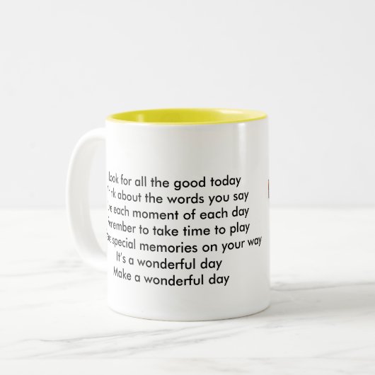 Mok Sjabloon met twee Afbeeldingen - Gepersonalise (Voorkant links)