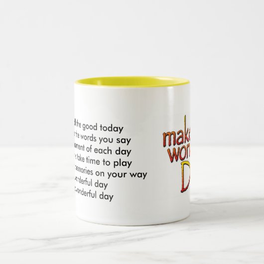 Mok Sjabloon met twee Afbeeldingen - Gepersonalise (Center)