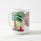 Mok Sjabloon met uw afbeeldingen en uw groet (Voorkant links)