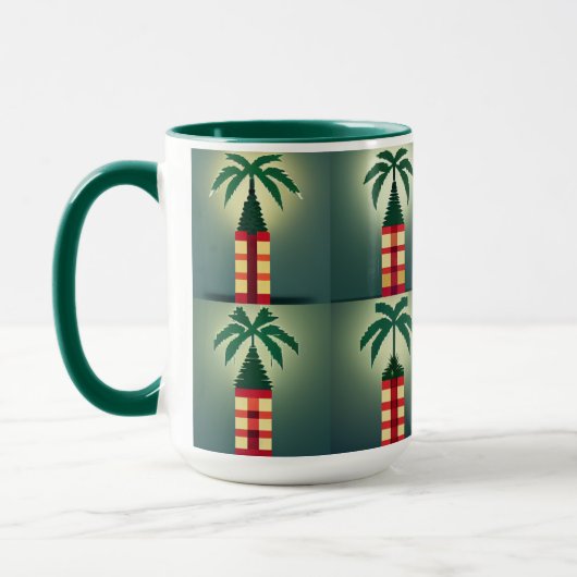 Mok Sjabloon met uw afbeeldingen en uw groet (Links)