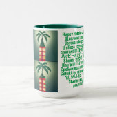 Mok Sjabloon met uw afbeeldingen en uw groet (Midden)