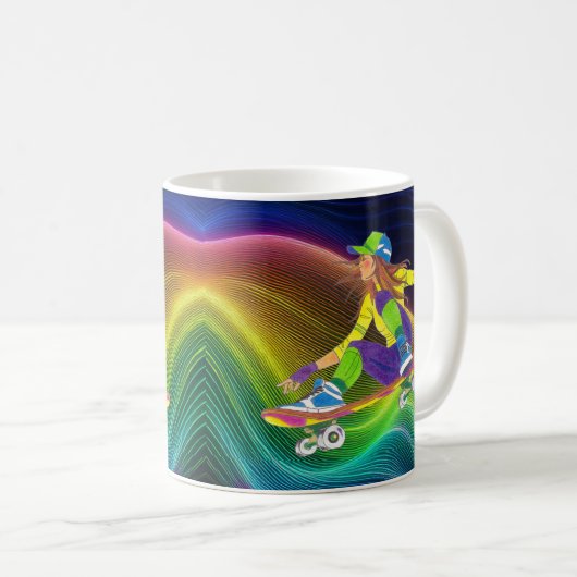 Mok Skateboarden Meisje (Voorkant rechts)