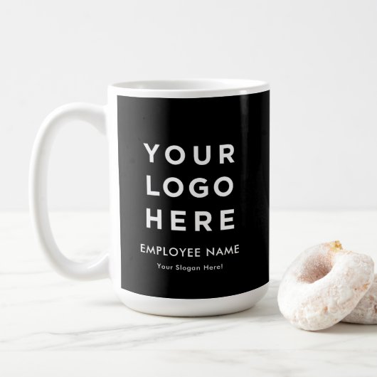 Mok Slogan Company Logo voor grote werknemers (Met donut)