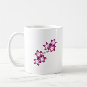 Mok Smile Paarse Bloemen – Elegante Bloem Tasse
