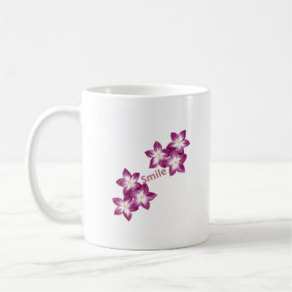 Mok Smile Paarse Bloemen – Elegante Bloem Tasse