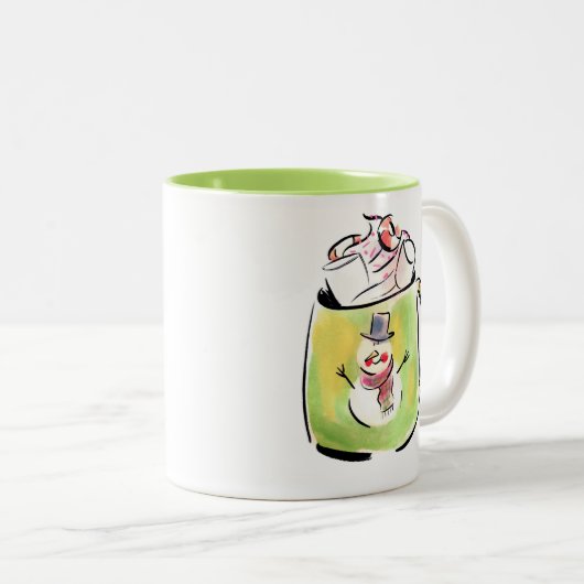 Mok sneeuw en cacao (Voorkant rechts)