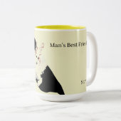 Mok: Snel volgen Tweekleurige Koffiemok (Voorkant rechts)