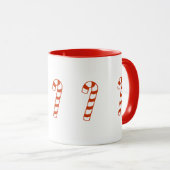 Mok - snoeprietjes met rode strepen (Voorkant rechts)