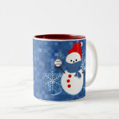 Mok - Snowflakes Baseball Snowman (Voorkant rechts)