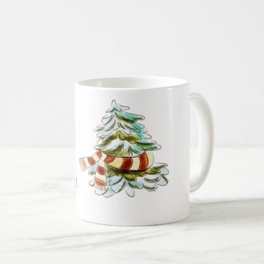 Mok Snowman en kerstboom (Voorkant rechts)