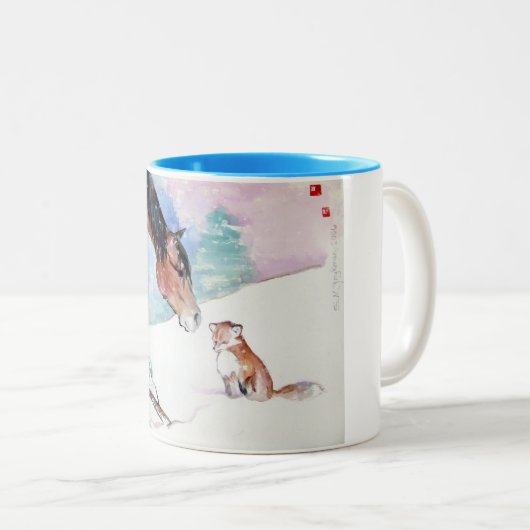 mok "Snowy Meeting" (Voorkant rechts)