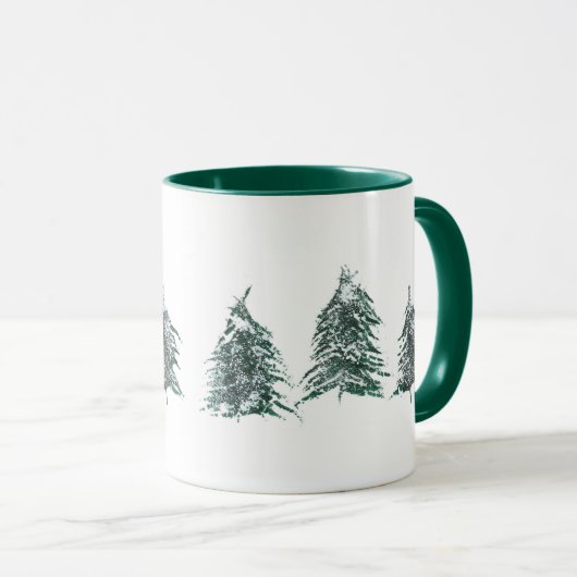 Mok Snowy Pine Trees (Voorkant rechts)