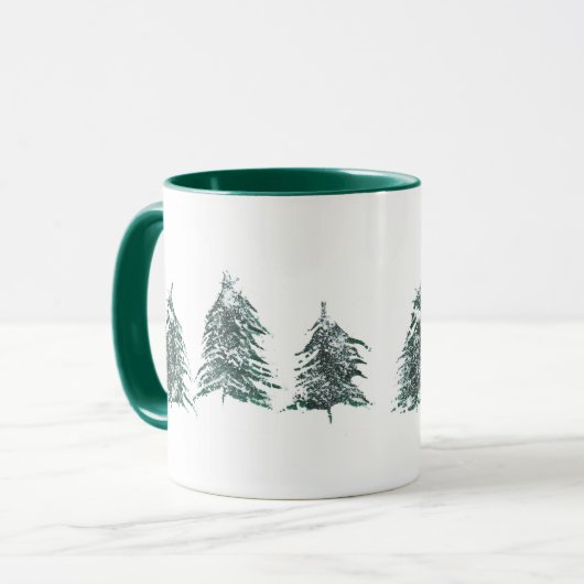 Mok Snowy Pine Trees (Voorkant links)