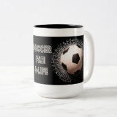 Mok Soccer Fan Voetbal Pattern Coffee (Voorkant rechts)