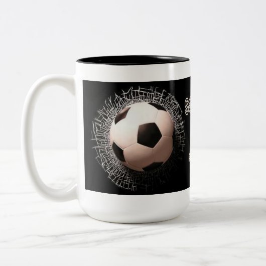 Mok Soccer Fan Voetbal Pattern Coffee (Links)