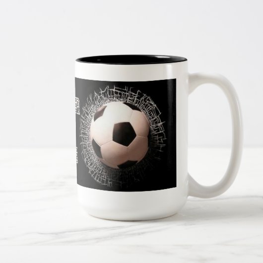 Mok Soccer Fan Voetbal Pattern Coffee (Rechts)