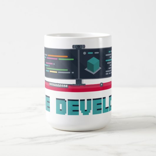 Mok spelontwikkelaar - blauwe letters (Center)