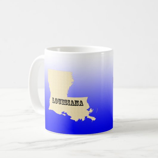 Mok - Staatskaart Louisiana met stad (Voorkant links)