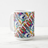mok "Stadskaart" met details over abstract ontwerp (Voorkant links)