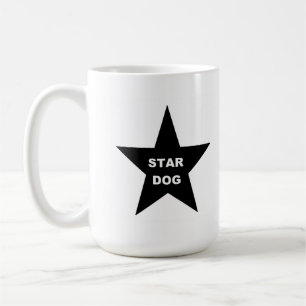 Mok Star Dog op zwarte ster